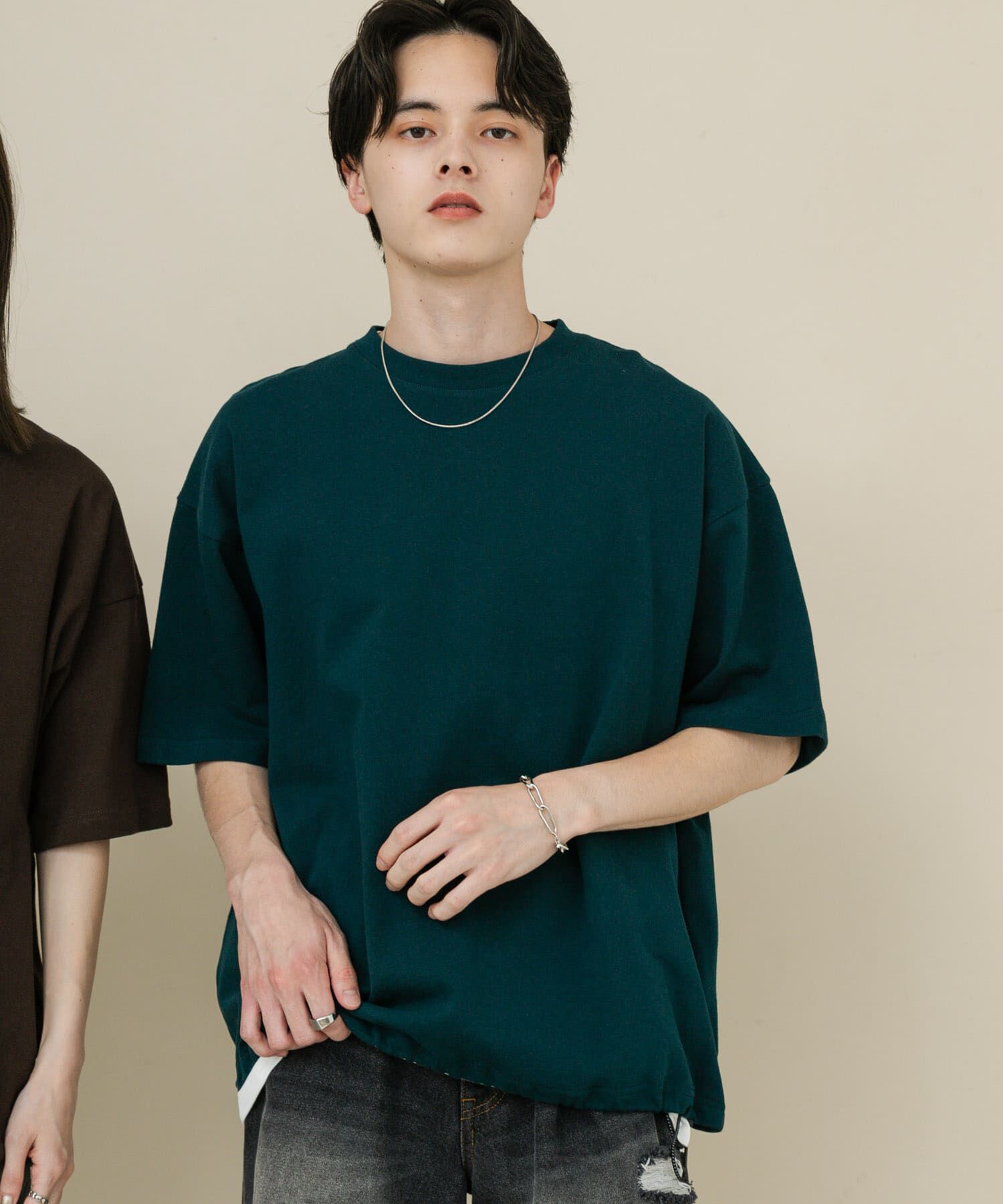 SENSE OF PLACE by URBAN RESEARCH「『ユニセックス』アソートドローコードショートスリーブTシャツ」|Tシャツ・カットソー|グリーン系その他