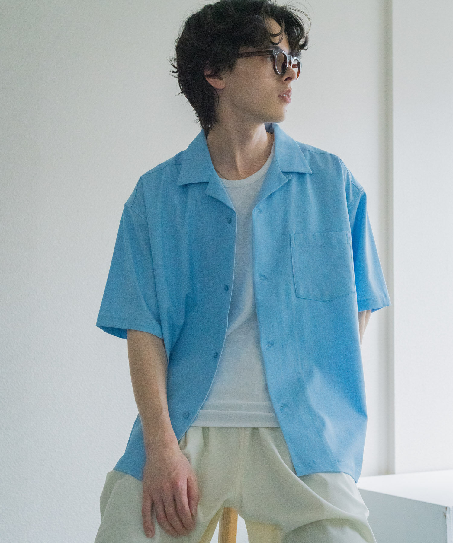SENSE OF PLACE by URBAN RESEARCH「シャンブレーオープンカラーシャツ」|シャツ・ブラウス|