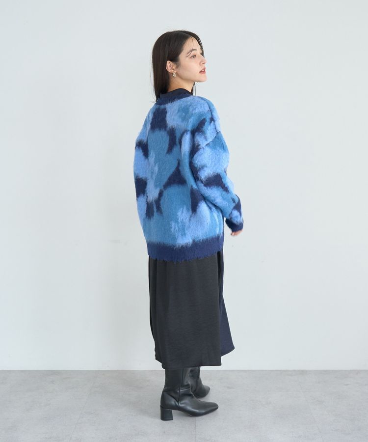 YECCA VECCA「フラワー柄シャギーニット」|ニット・セーター|