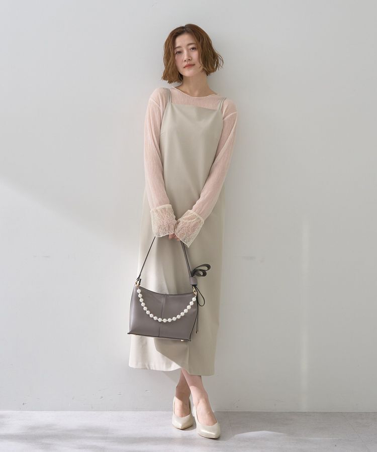 YECCA VECCA「袖レースシアートップス」|Tシャツ・カットソー|