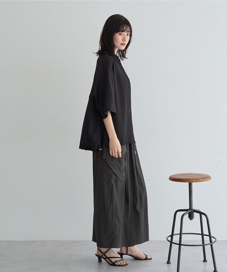 YECCA VECCA「裾ドロストメッシュシャツ」|シャツ・ブラウス|