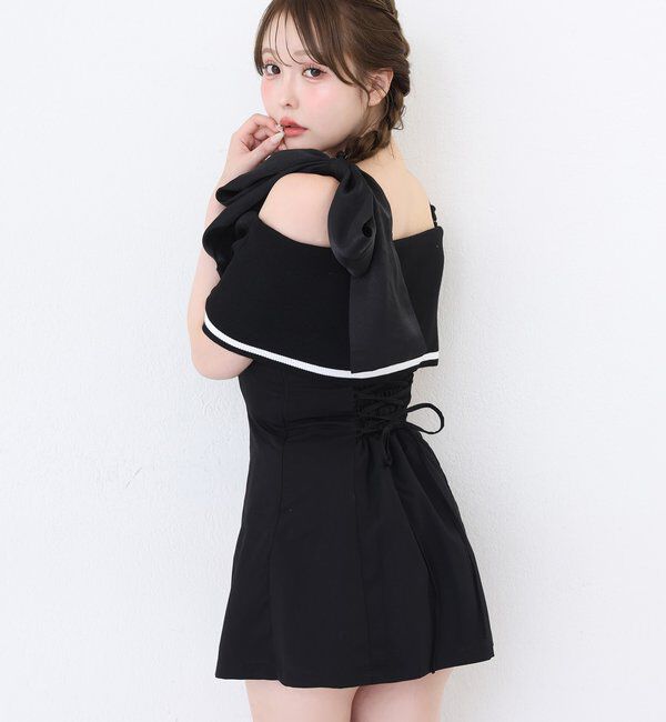  「【Osoroi  Collection】ビッグリボンミニワンピース」|ワンピース|