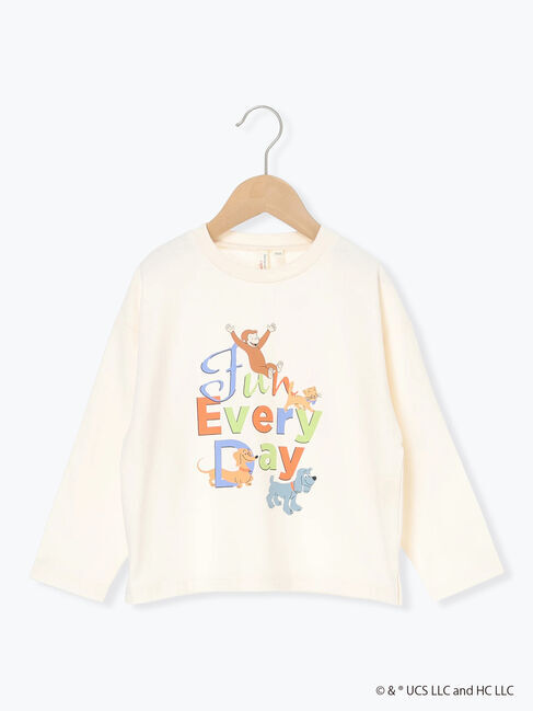 Samansa Mos2 Lagom「【おさるのジョージ】プリントロンT」|Tシャツ・カットソー|キナリ