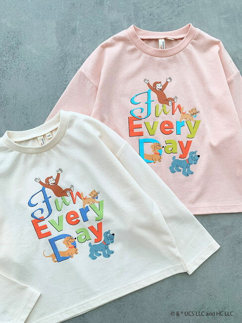 Samansa Mos2 Lagom「【おさるのジョージ】プリントロンT」|Tシャツ・カットソー|