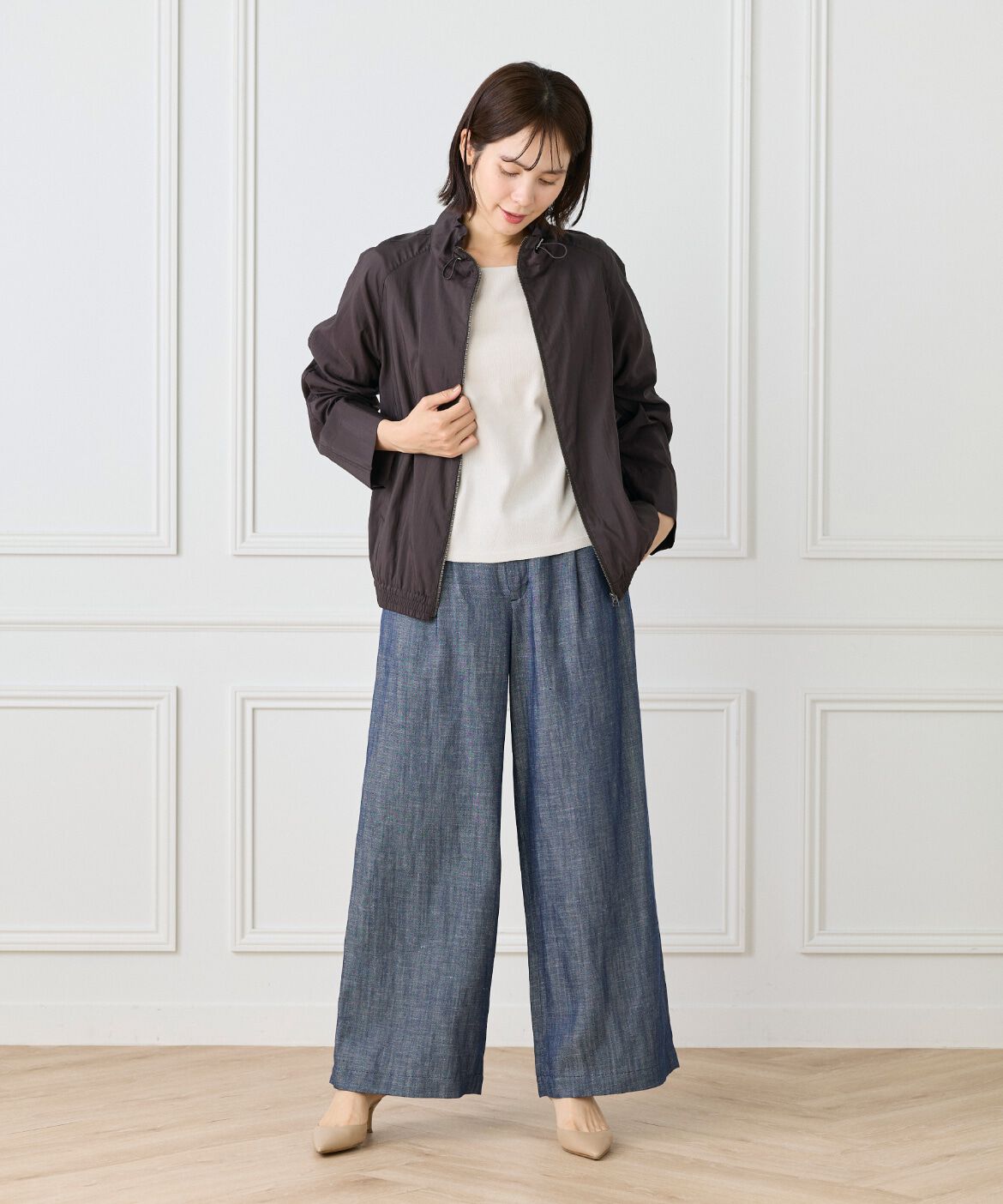 Le Souk「《大きいサイズ》ジップアップブルゾン」|その他|