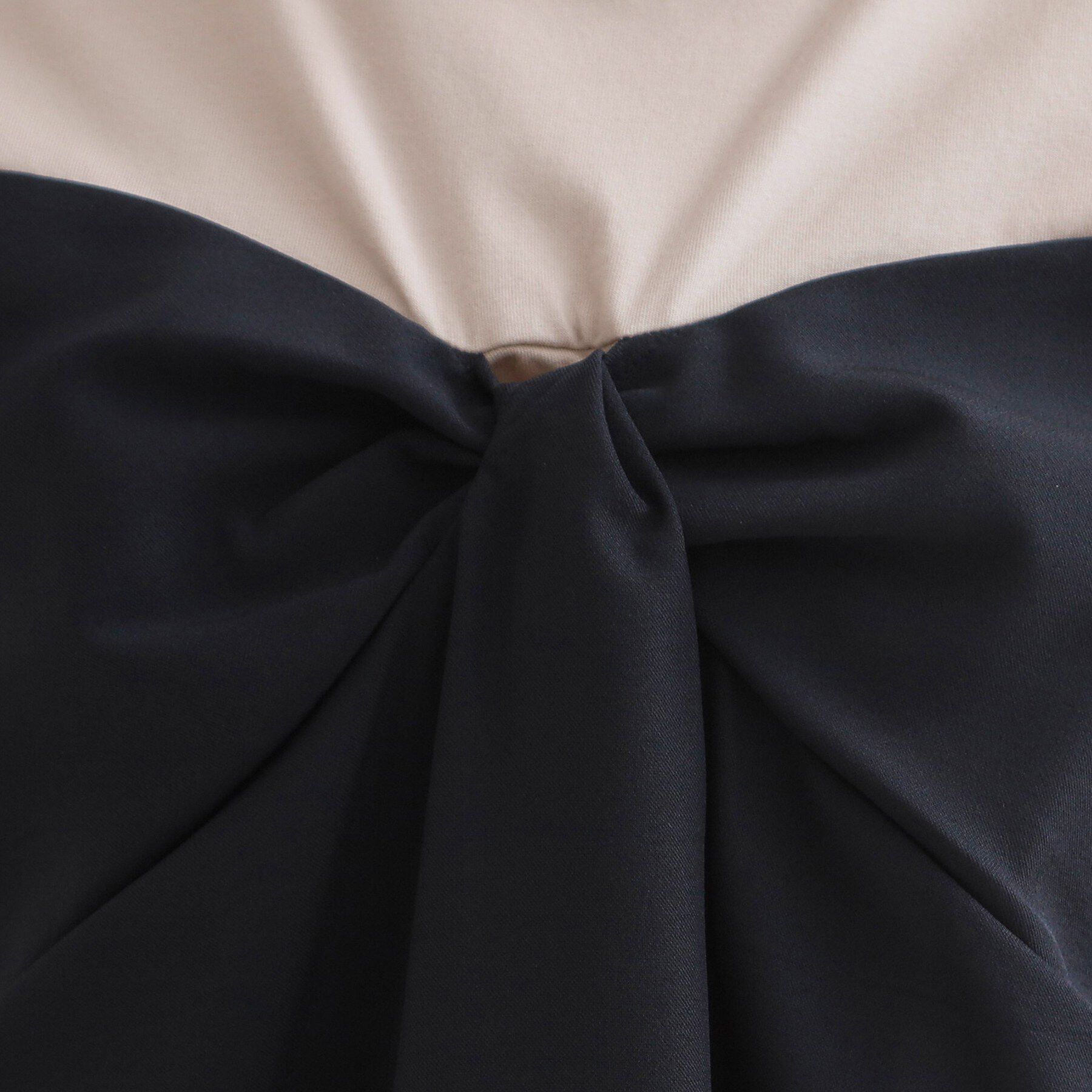 Couture broach「【接触冷感・UVカット・洗える】リボンベア ドッキングトップス」|Tシャツ・カットソー|