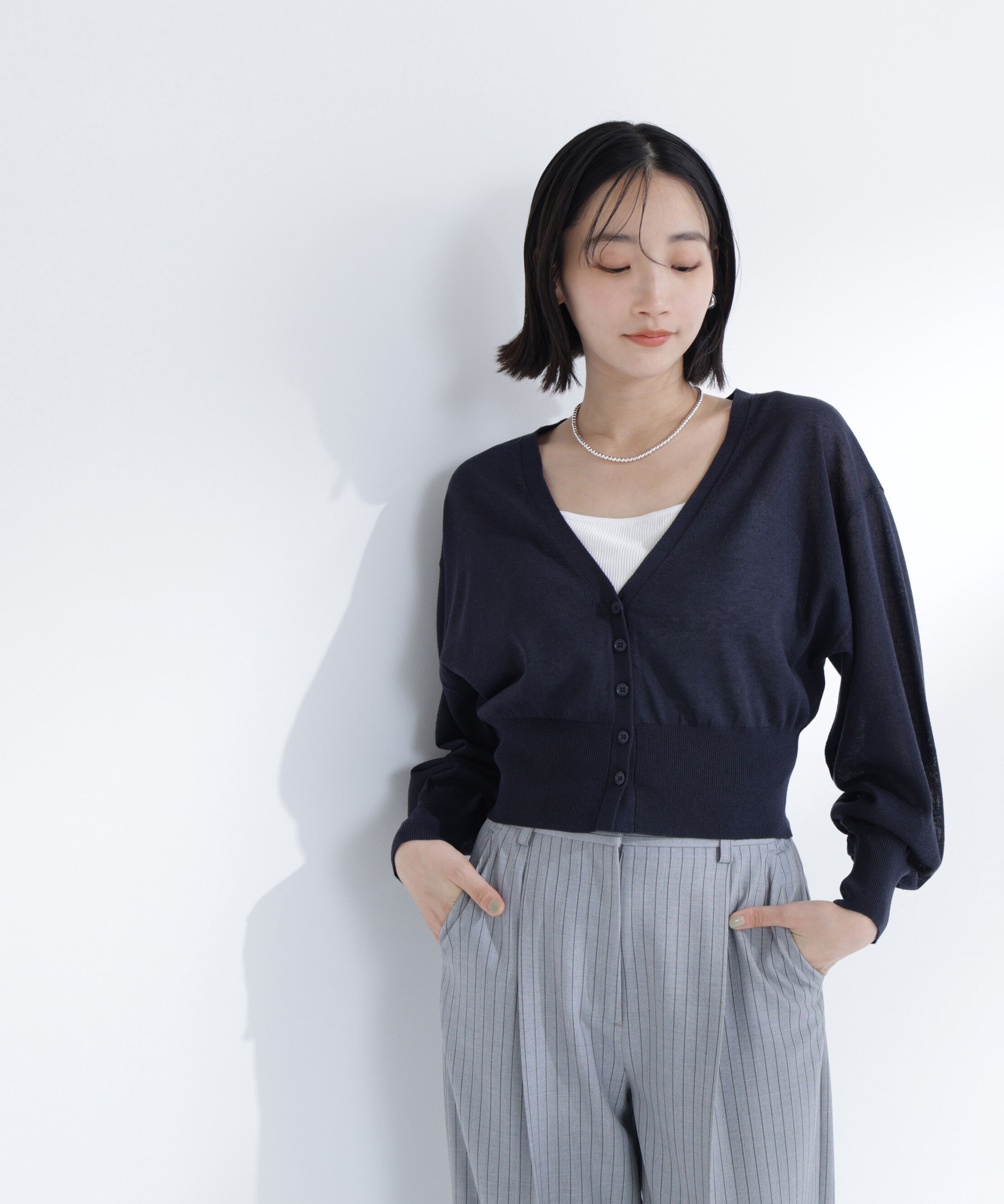  「〈ちょうど、いい服〉さらりと、涼しげ麻混カーディガン」|ニット・セーター|