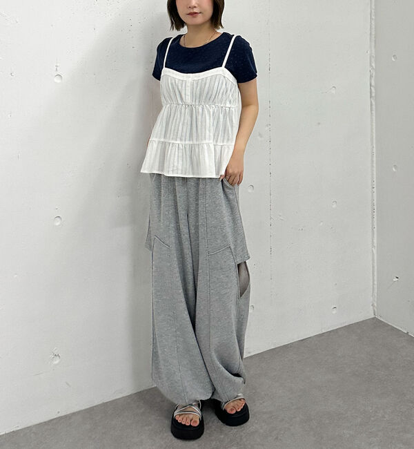 archives「花柄針抜きカットＴＯＰＳ&times;からみ刺繍フレアキャミＳＥＴ」|カーディガン|