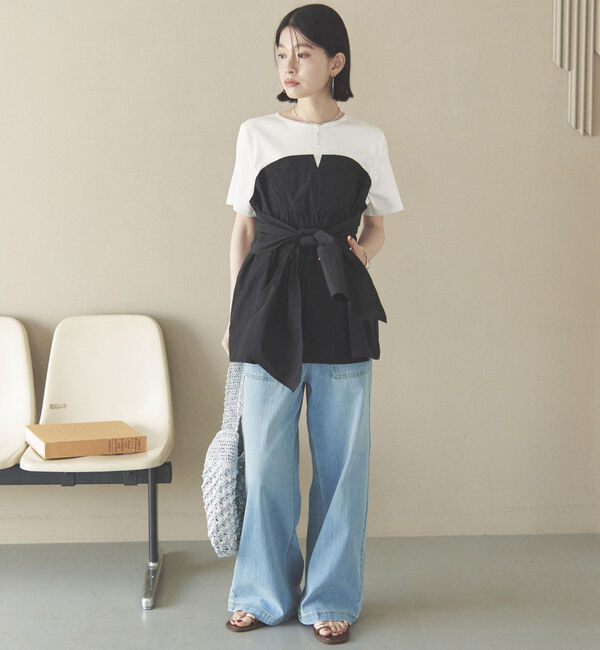 Doux archives「カットドッキングペプラムトップス」|Tシャツ・カットソー|