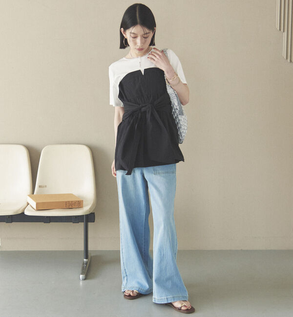 Doux archives「カットドッキングペプラムトップス」|Tシャツ・カットソー|