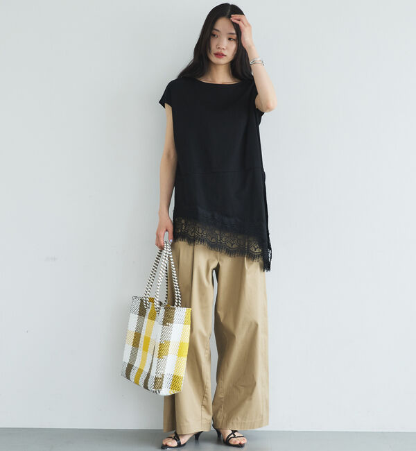 Doux archives「【イージーケア／接触冷感】イレヘムレースフレンチＴＯＰＳ」|タンクトップ|