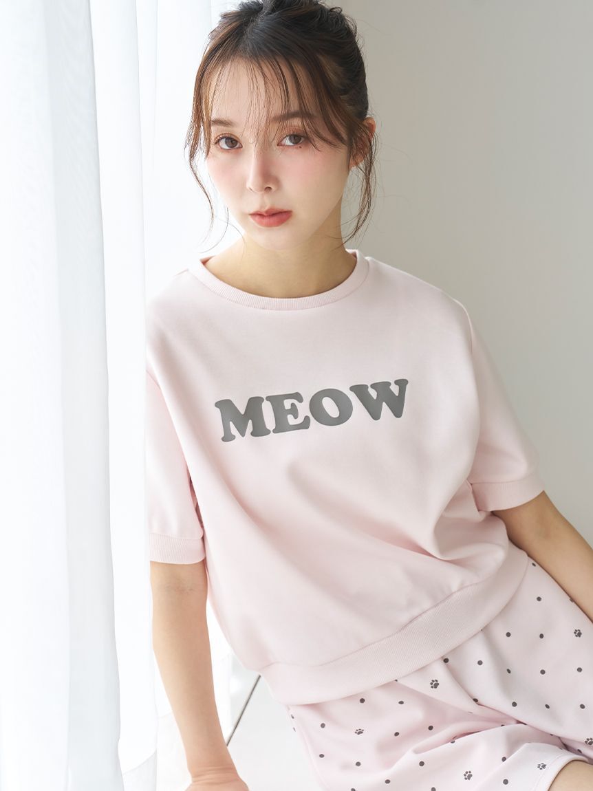 SNIDEL HOME「MEOWロゴスウェットセットアップ」|ルームウェア|