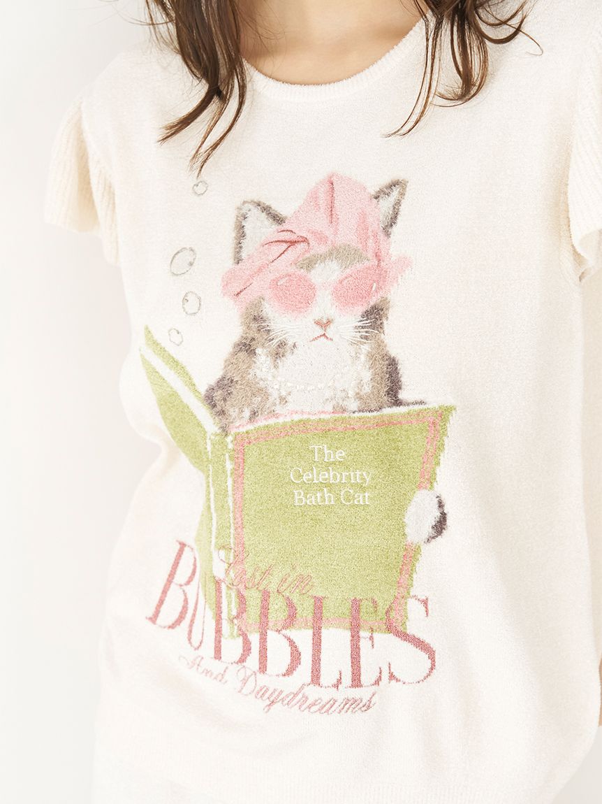 SNIDEL HOME「【WEB限定】【セット商品】セレブバスキャットプルオーバー&ニットフリルショートパンツSET」|ルームウェア|