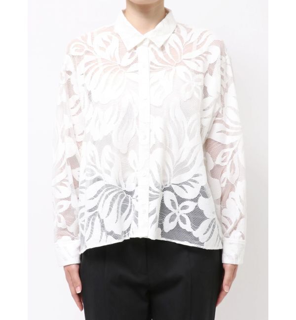 ELENDEEK「LEAVES PATTERN LACE SH」|シャツ・ブラウス|