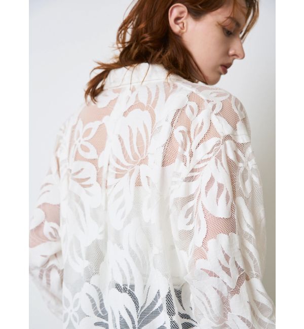 ELENDEEK「LEAVES PATTERN LACE SH」|シャツ・ブラウス|