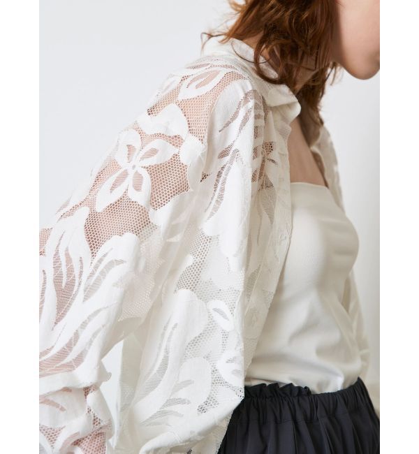 ELENDEEK「LEAVES PATTERN LACE SH」|シャツ・ブラウス|