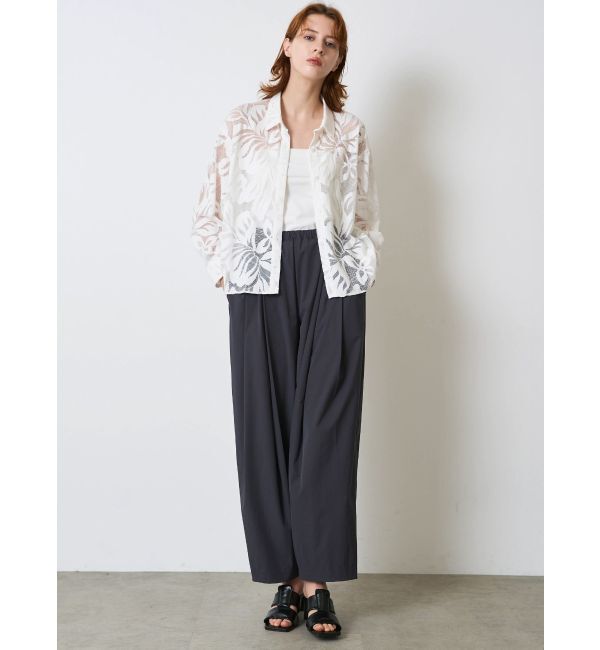 ELENDEEK「LEAVES PATTERN LACE SH」|シャツ・ブラウス|