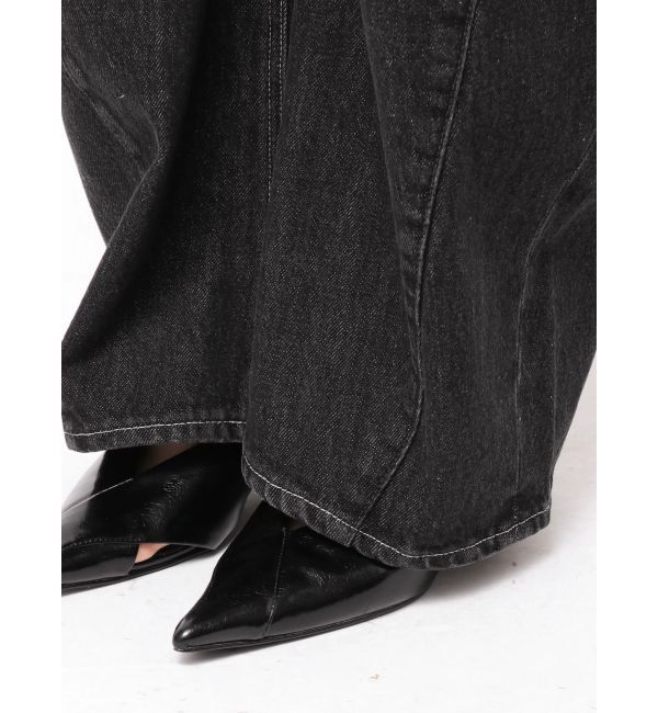 ELENDEEK「PANEL TUCK DENIM WIDE PT」|デニム|