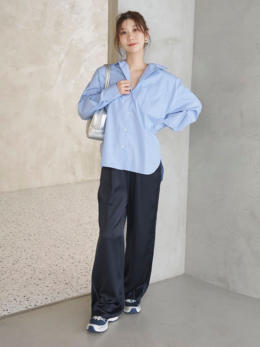 emmi atelier「emmiロゴコクーンシルエットシャツ」|シャツ・ブラウス|