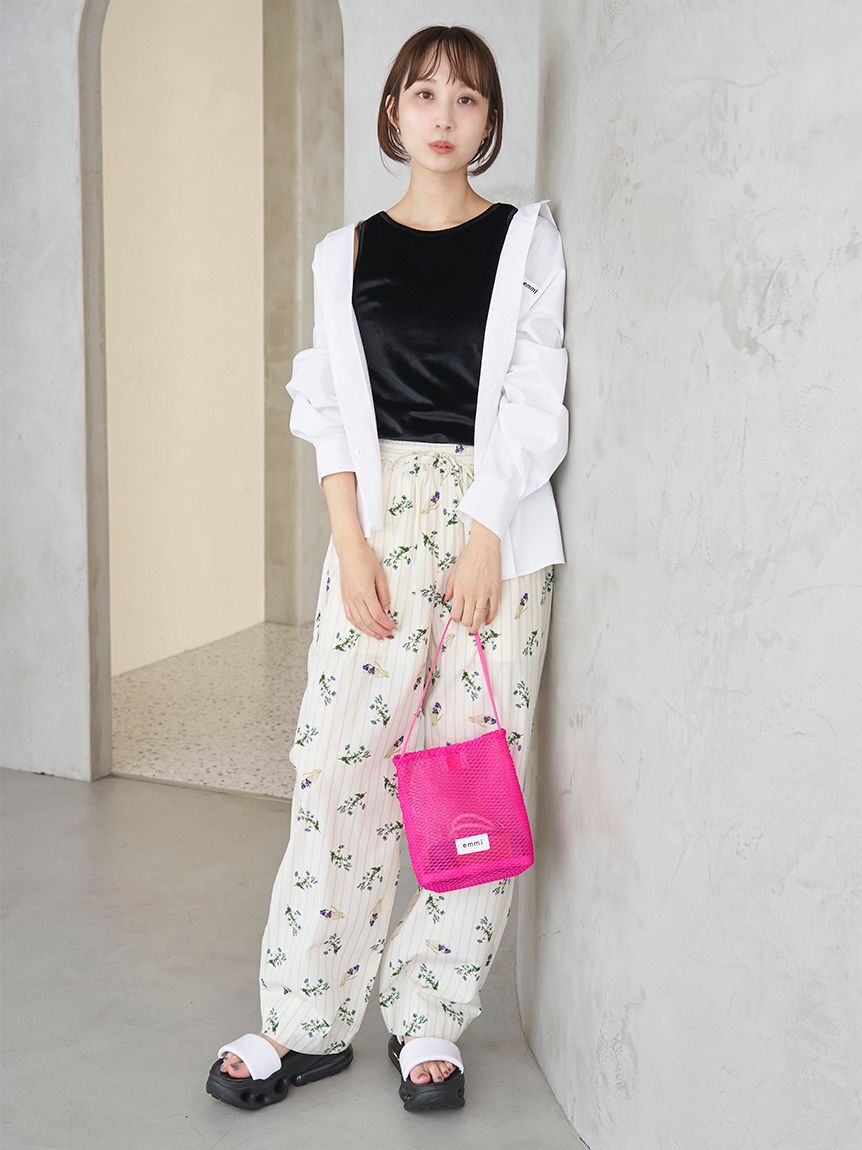 emmi atelier「emmiロゴコクーンシルエットシャツ」|シャツ・ブラウス|