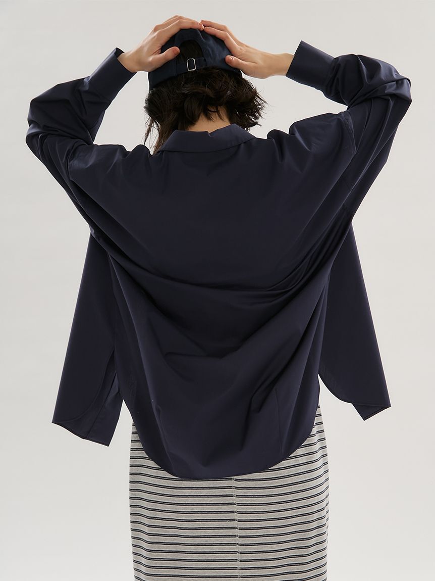 emmi atelier「emmiロゴコクーンシルエットシャツ」|シャツ・ブラウス|