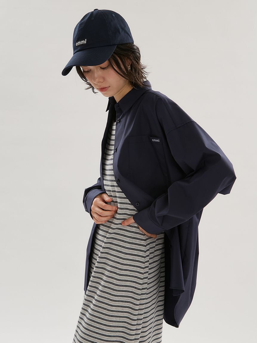 emmi atelier「emmiロゴコクーンシルエットシャツ」|シャツ・ブラウス|