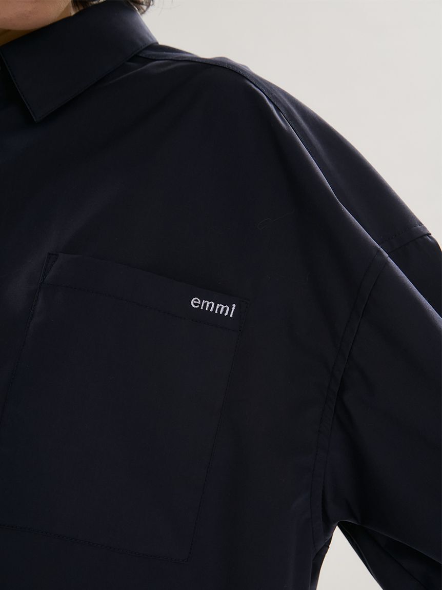 emmi atelier「emmiロゴコクーンシルエットシャツ」|シャツ・ブラウス|