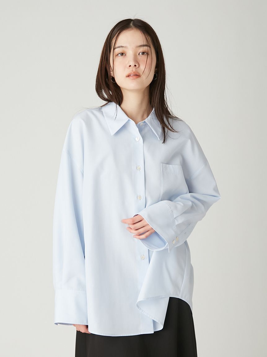 FRAY I.D「【LUMISHADE】オーバーサイズシャツ／ウォッシャブル・UVカット・防シワ・接触冷感」|シャツ・ブラウス|
