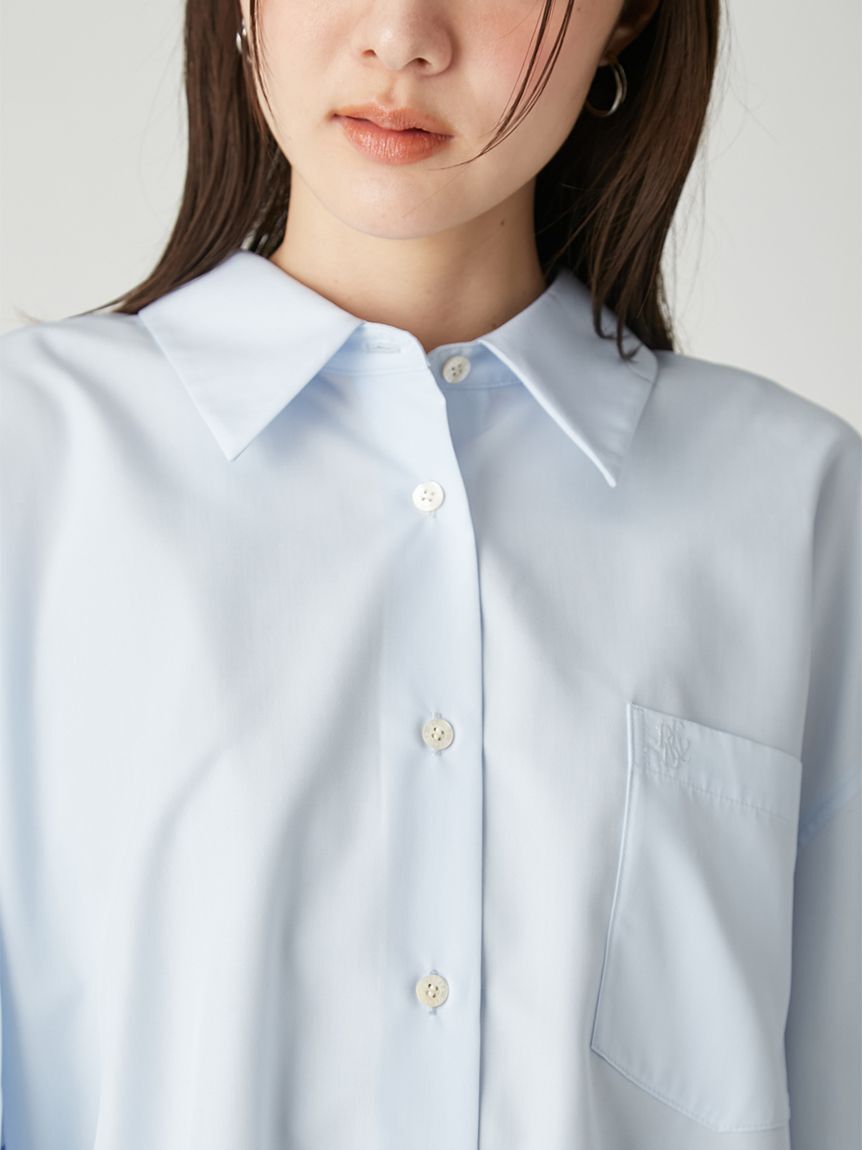 FRAY I.D「【LUMISHADE】オーバーサイズシャツ／ウォッシャブル・UVカット・防シワ・接触冷感」|シャツ・ブラウス|