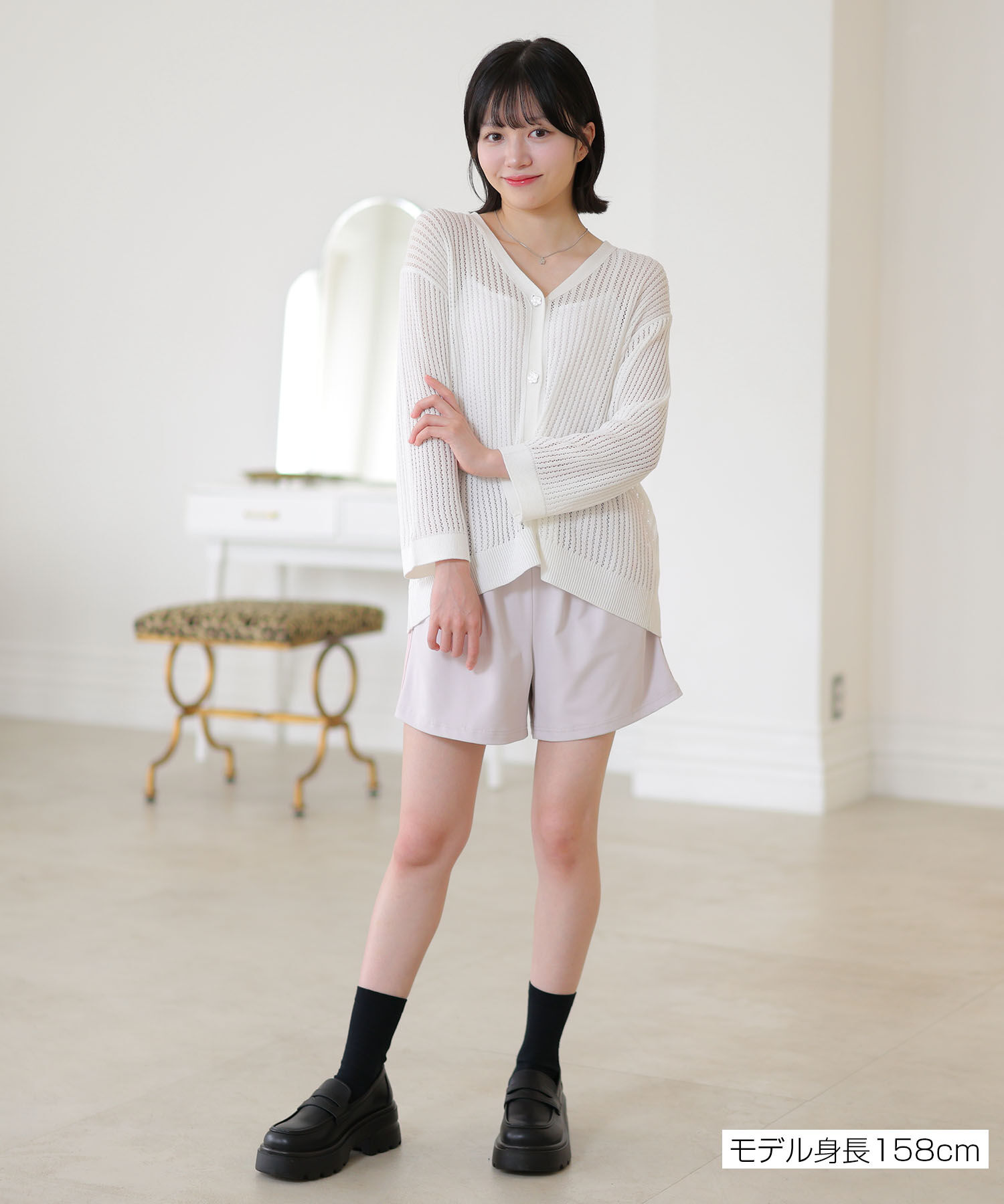 MARY QUANT「ライトメッシュ カーディガン」|カーディガン|