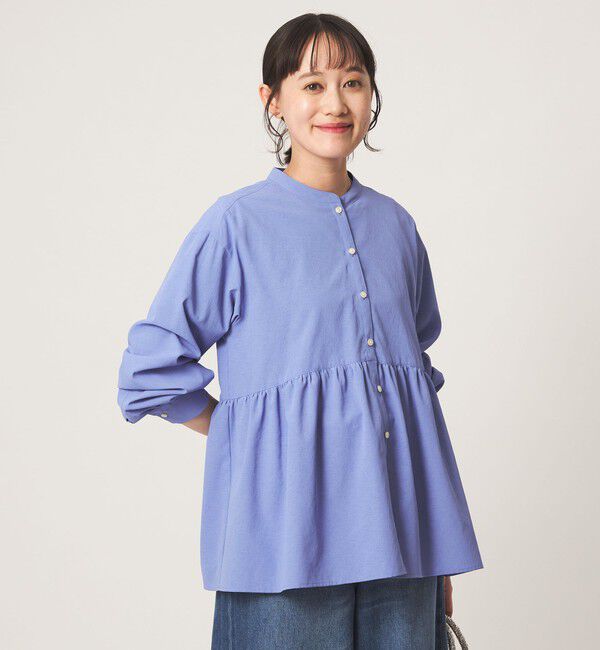 UNITED ARROWS green label relaxing「［size SHORTあり］ペプラム ブラウス マシンウォッシャブル 吸水速乾 通気性 UVカット」|シャツ・ブラウス|