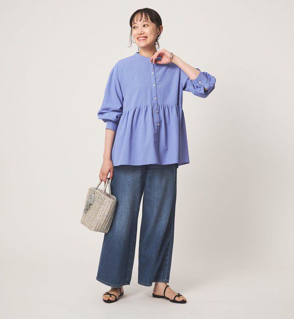 UNITED ARROWS green label relaxing「［size SHORTあり］ペプラム ブラウス マシンウォッシャブル 吸水速乾 通気性 UVカット」|シャツ・ブラウス|