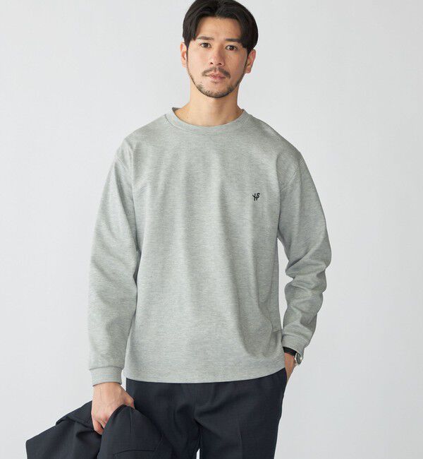 SHIPS「【WEB限定】SHIPS:〈抗菌防臭〉ワンポイントロゴ ハイゲージバーズアイ ダブルフェイス 長袖Tシャツ」|Tシャツ・カットソー|