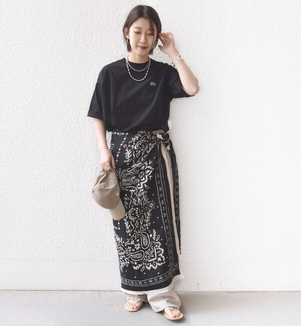 SHIPS for women「《一部追加》【SHIPS別注】LACOSTE:〈手洗い可能〉五分袖 TEE」|Tシャツ・カットソー|