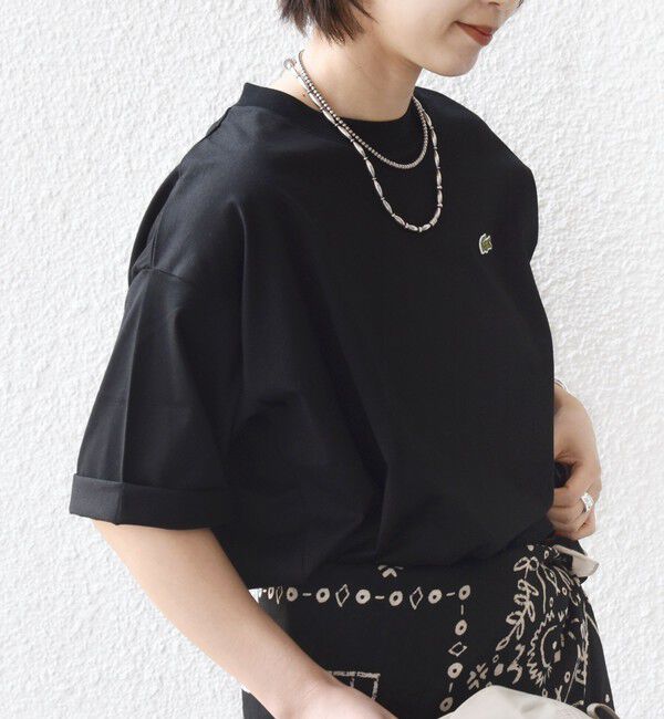 SHIPS for women「《一部追加》【SHIPS別注】LACOSTE:〈手洗い可能〉五分袖 TEE」|Tシャツ・カットソー|