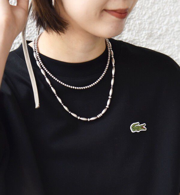 SHIPS for women「《一部追加》【SHIPS別注】LACOSTE:〈手洗い可能〉五分袖 TEE」|Tシャツ・カットソー|