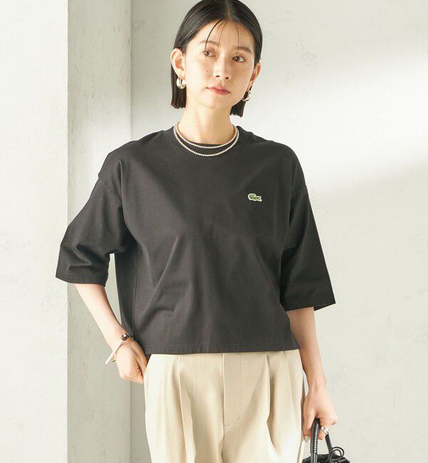 SHIPS for women「《一部追加》【SHIPS別注】LACOSTE:〈手洗い可能〉五分袖 TEE」|Tシャツ・カットソー|