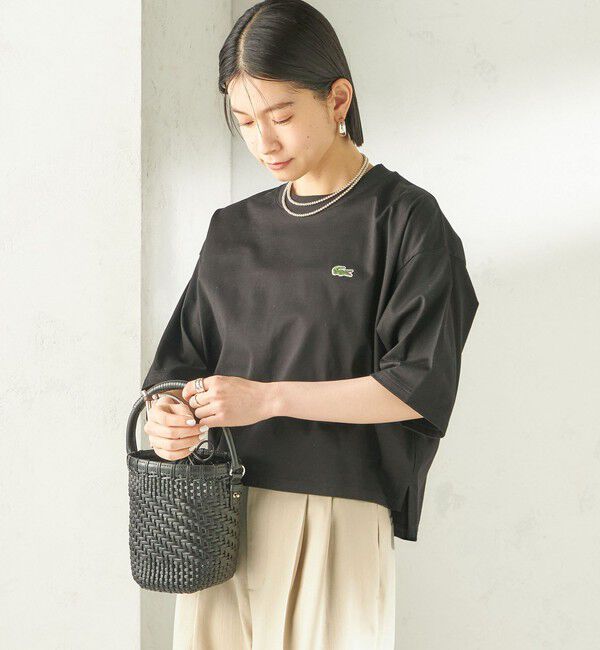 SHIPS for women「《一部追加》【SHIPS別注】LACOSTE:〈手洗い可能〉五分袖 TEE」|Tシャツ・カットソー|