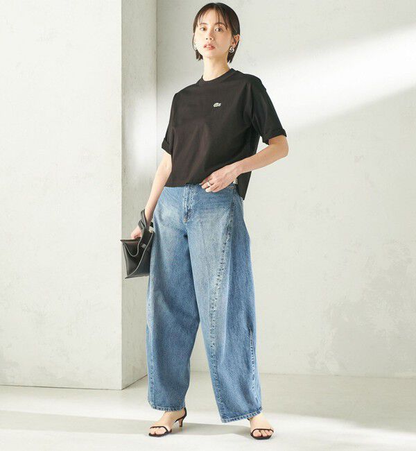 SHIPS for women「《一部追加》【SHIPS別注】LACOSTE:〈手洗い可能〉五分袖 TEE」|Tシャツ・カットソー|