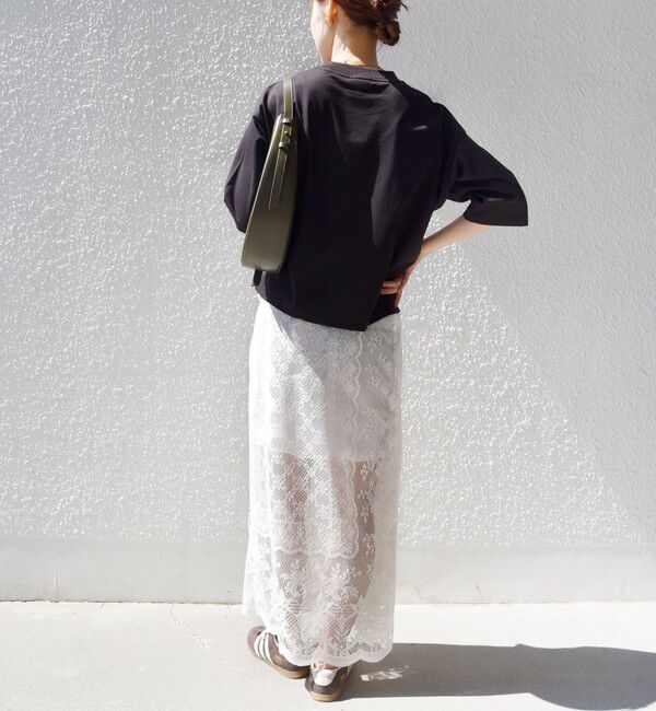 SHIPS for women「《一部追加》【SHIPS別注】LACOSTE:〈手洗い可能〉五分袖 TEE」|Tシャツ・カットソー|