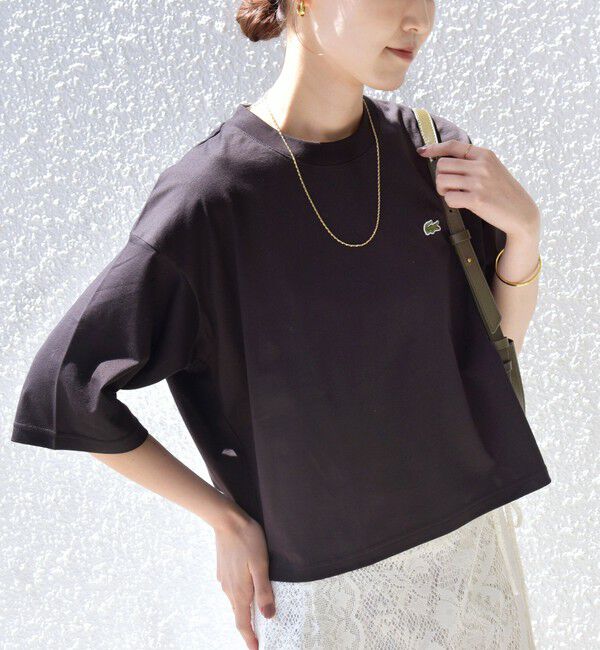 SHIPS for women「《一部追加》【SHIPS別注】LACOSTE:〈手洗い可能〉五分袖 TEE」|Tシャツ・カットソー|
