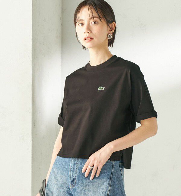 SHIPS for women「《一部追加》【SHIPS別注】LACOSTE:〈手洗い可能〉五分袖 TEE」|Tシャツ・カットソー|