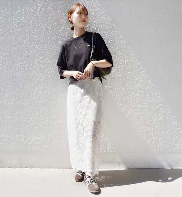 SHIPS for women「《一部追加》【SHIPS別注】LACOSTE:〈手洗い可能〉五分袖 TEE」|Tシャツ・カットソー|