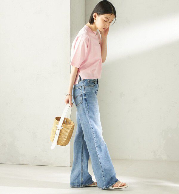 SHIPS for women「《一部追加》【SHIPS別注】LACOSTE:〈手洗い可能〉五分袖 TEE」|Tシャツ・カットソー|