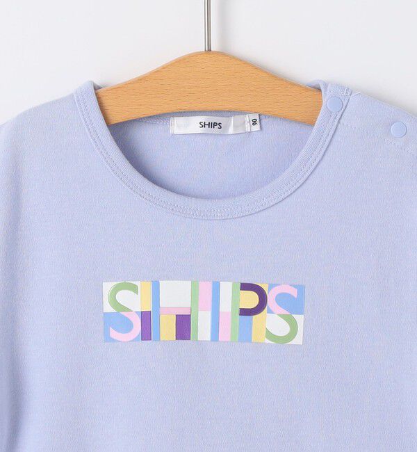 SHIPS KIDS「SHIPS KIDS:80～90cm /ブロックフォント ロゴ Tシャツ」|Tシャツ・カットソー|