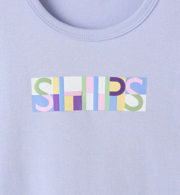 SHIPS KIDS「SHIPS KIDS:80～90cm /ブロックフォント ロゴ Tシャツ」|Tシャツ・カットソー|
