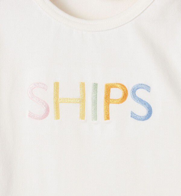 SHIPS KIDS「SHIPS KIDS:80～90cm /ベビー ロゴ ロングスリーブ Tシャツ」|Tシャツ・カットソー|