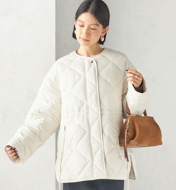 SHIPS for women「《予約》〈撥水加工/手洗い可能〉HEAT 中綿 キルティング ジップ ブルゾン」|ブルゾン・スタジャン|
