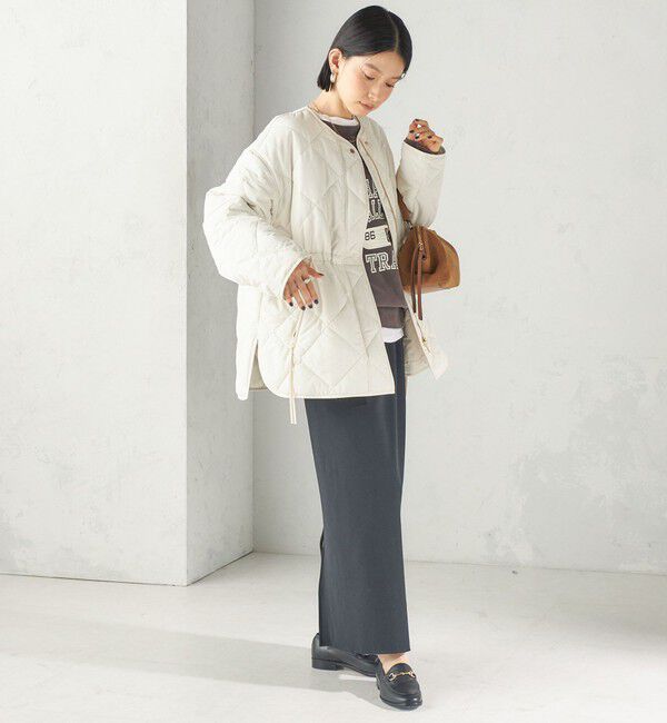 SHIPS for women「《予約》〈撥水加工/手洗い可能〉HEAT 中綿 キルティング ジップ ブルゾン」|ブルゾン・スタジャン|