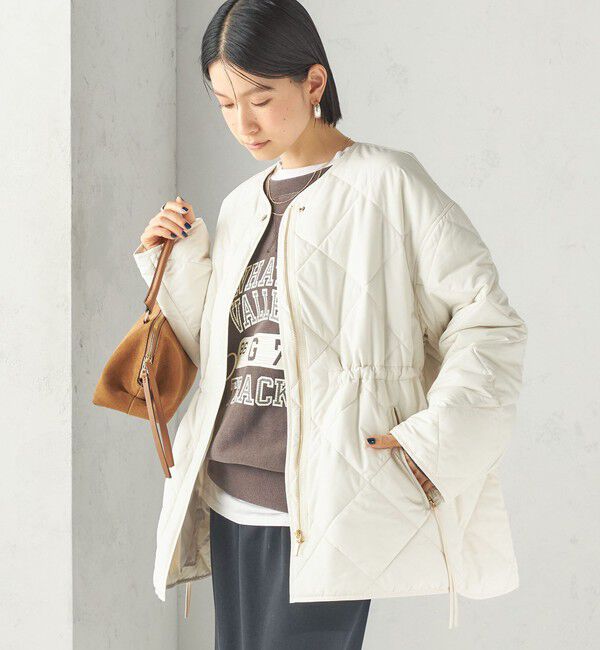 SHIPS for women「《予約》〈撥水加工/手洗い可能〉HEAT 中綿 キルティング ジップ ブルゾン」|ブルゾン・スタジャン|